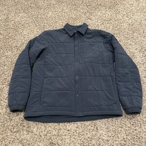 Under Armour Sherpa Lined Shacket Mens Large L Blue/Gray Quilted Jacket Button